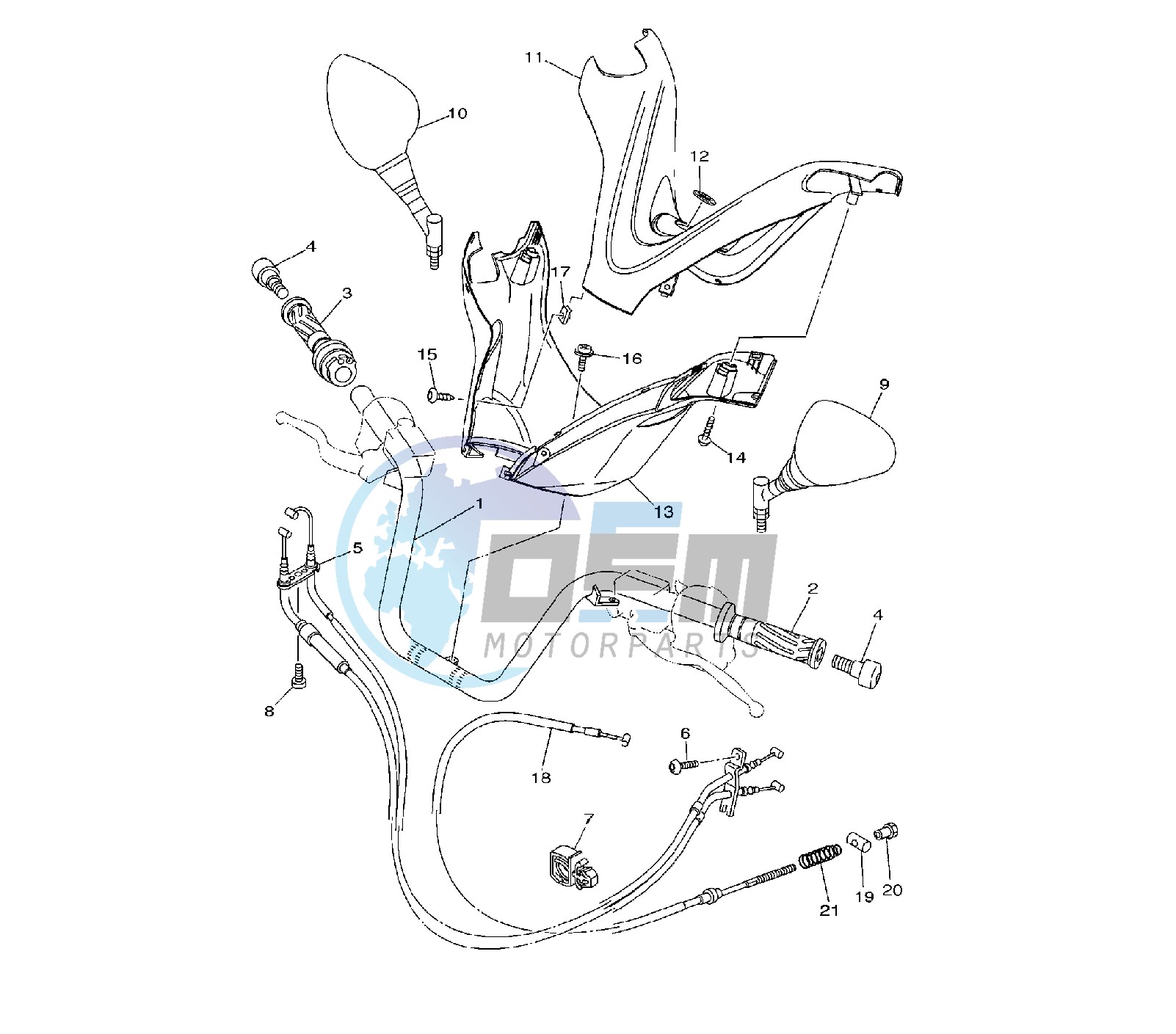 STEERING HANDLE AND CABLE