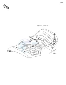 BRUTE FORCE 750 4x4i EPS KVF750GGF EU drawing Reflectors(EU)