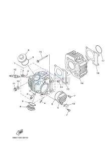 TT-R110E (B512 B513 B514 B514) drawing CYLINDER HEAD