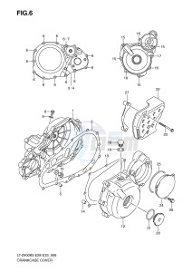 LT-Z400 (E28-E33) drawing CRANKCASE COVER