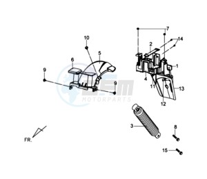 TONIK 50CC drawing REAR FENDER - REAR SUSPENSION