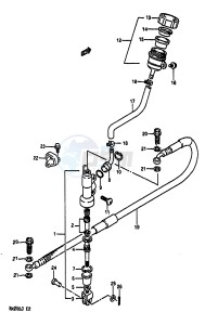 RM250 1988 drawing REAR MASTER CYLINDER