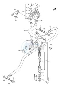 GSF400 (E28) Bandit drawing REAR MASTER CYLINDER (MODEL P)