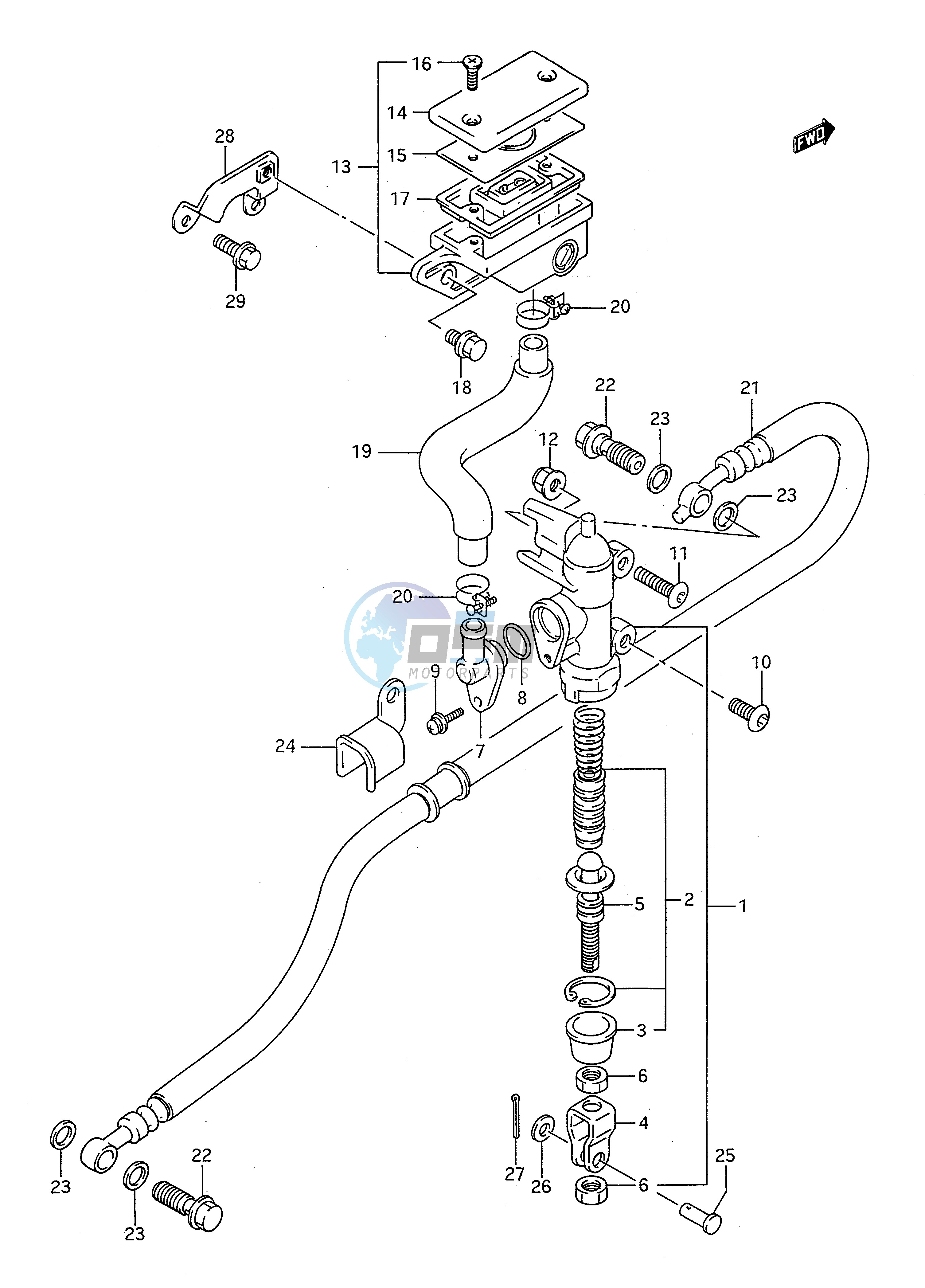 REAR MASTER CYLINDER (MODEL P)