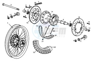 SENDA R RACER - 50 cc drawing REAR WHEEL