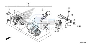 NC750XDG SH125AS UK - (E) drawing THROTTLE BODY