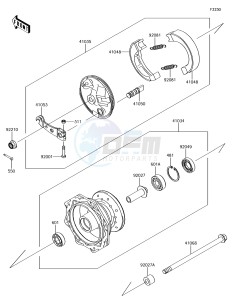 KLX110 KLX110CHF EU drawing Front Hub