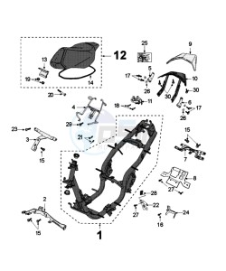 FIGHT 4 50 4T PURE drawing FRAME AND SADDLE