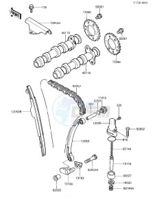 EX 250 E [NINJA 250R] (E1-E2) [NINJA 250R] drawing CAMSHAFTS_CHAIN_TENSIONER