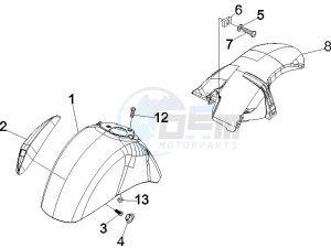 GTS 250 ABS drawing Wheel housing - Mudguard