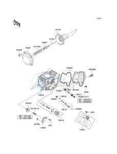 KSV 700 B [KFX 700] (B6F-B9F) B6F drawing CARBURETOR PARTS