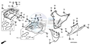 CBR125RWA UK - (E / BLA) drawing UNDER COWL (CBR125RW7/RW9/RWA)