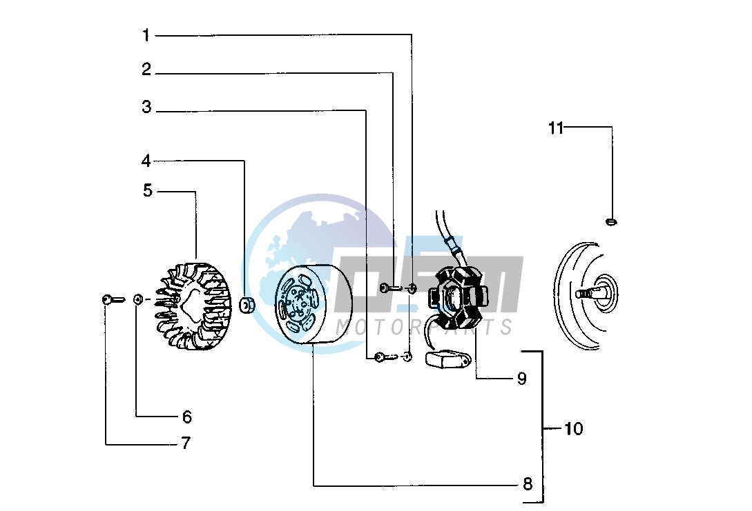 Flywheel magneto