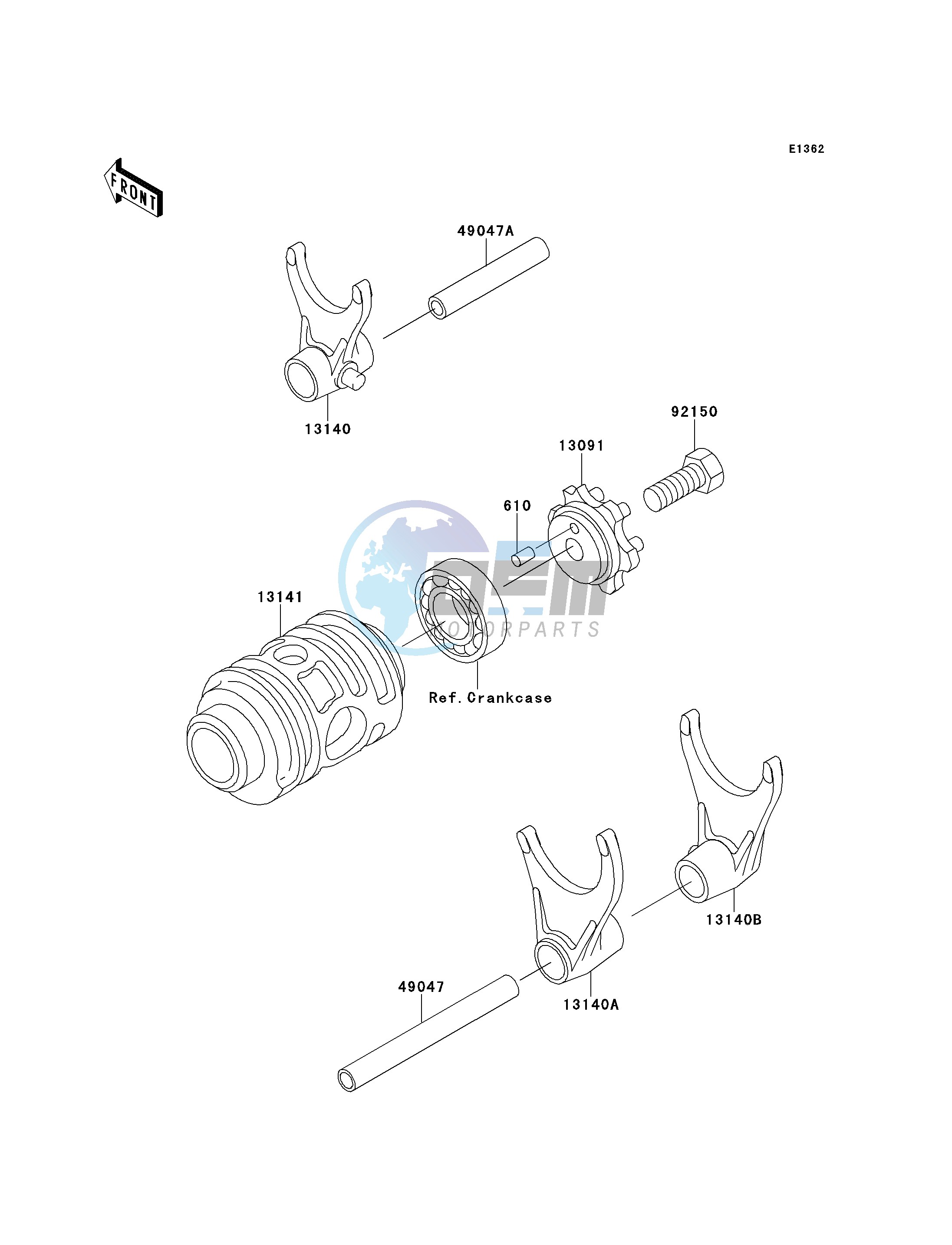 GEAR CHANGE DRUM_SHIFT FORK-- S- -