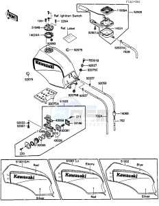 ZX 900 A [NINJA] (A1-A2) NINJA 900 drawing FUEL TANK -- ZX900-A2- -