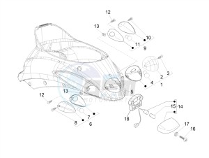 LIBERTY 125 4T E4 POSTE (EMEA) drawing Rear headlamps - Turn signal lamps