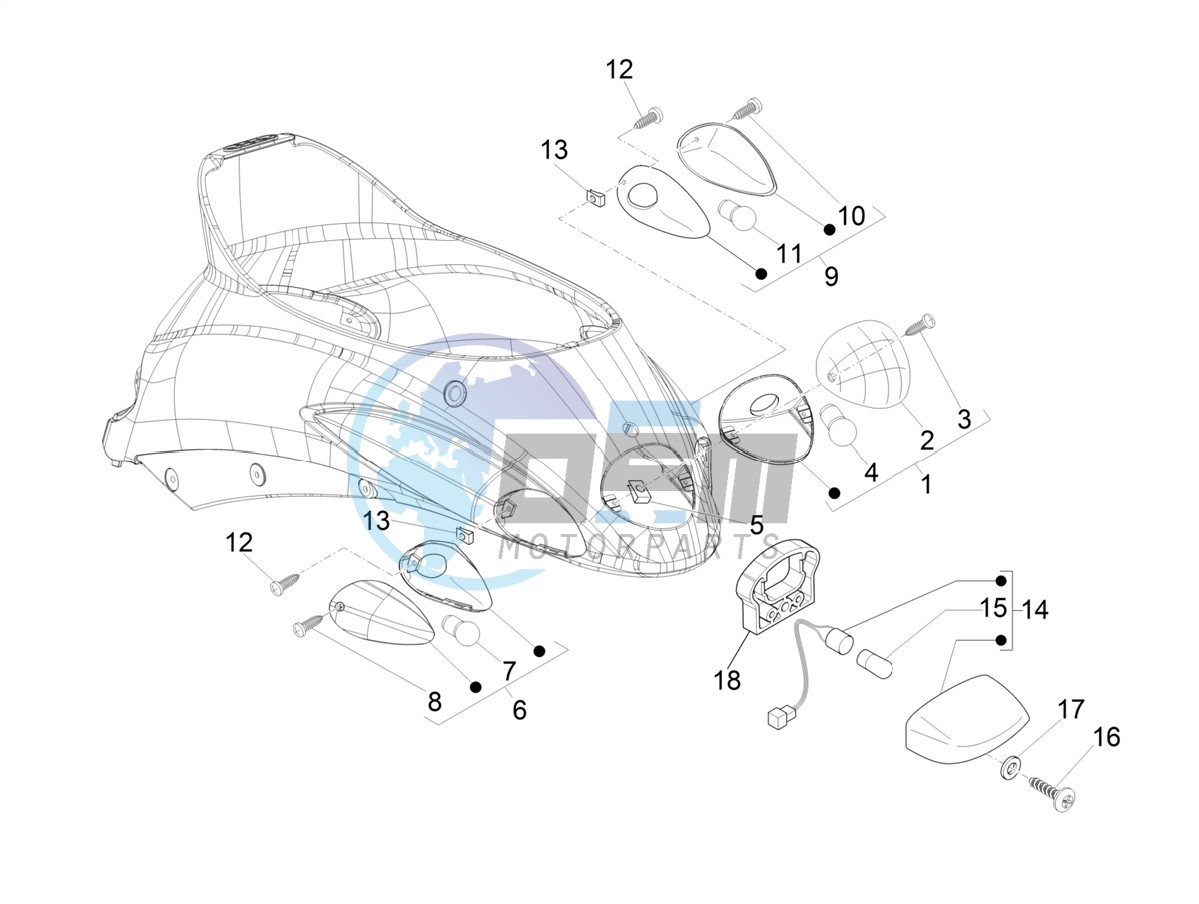 Rear headlamps - Turn signal lamps