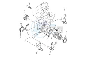 YZ 250 drawing SHIFT CAM-FORK