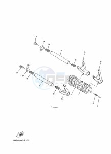 YZF320-A YZF-R3 (B7PF) drawing SHIFT CAM & FORK