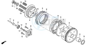 CM125C drawing CLUTCH (E/ED/F/G/SD/SW)