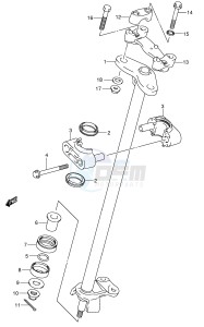 LT-Z400 (E19) drawing STEERING SHAFT (MODEL K5 K6 K7)