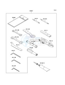 NINJA 250R EX250KCF GB XX (EU ME A(FRICA) drawing Owner's Tools