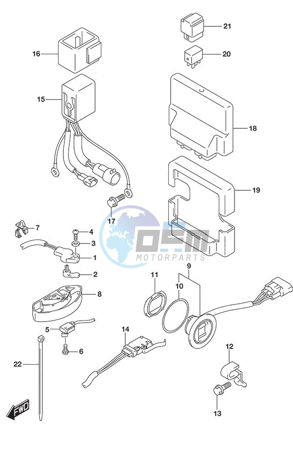 PTT Switch/Engine Control Unit (DF 250S)