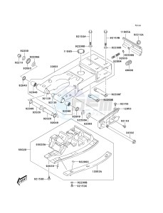 KSF 400 A [FX400] (A6F) A6F drawing SWINGARM