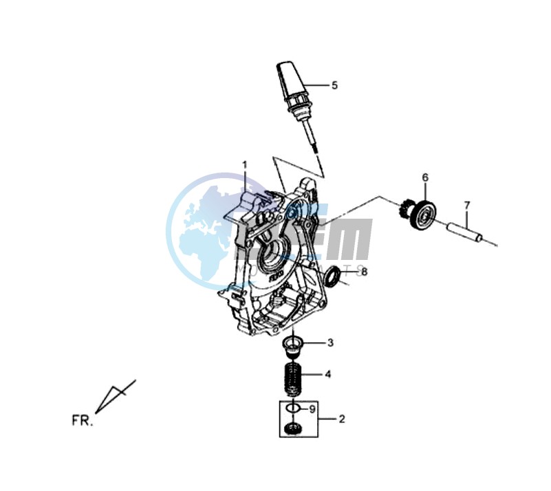 CRANKCASE RIGHT / START MOTOR