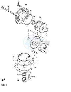 DR125S (Z-D) drawing OIL PUMP