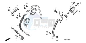 CB600F3A Australia - (U / ST) drawing CAM CHAIN/TENSIONER