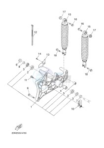 YP125RA (ABS) X-MAX 125 ABS (2DMD 2DMD) drawing REAR ARM & SUSPENSION