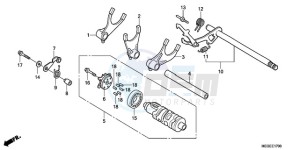 VT750C9 E / MKH MME drawing GEARSHIFT DRUM