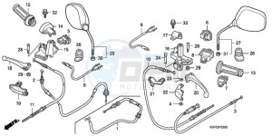 SCV100F9 Australia - (U) drawing HANDLE LEVER/SWITCH/CABLE