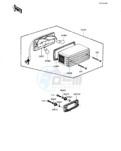 KZ 1000 J (J1-J3) drawing TAILLIGHT