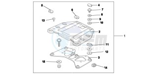 VFR1200FDD VFR1200F Dual Clutch UK - (E) drawing KIT,CARRIER BRKT