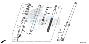 CB500FE CB500F UK - (E) drawing FRONT FORK