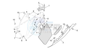 RSV 2 1000 drawing Central body - LH fairings