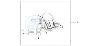 CB600F9 Spain - (SP) drawing HUGGER QUASAR SILVER METALLIC