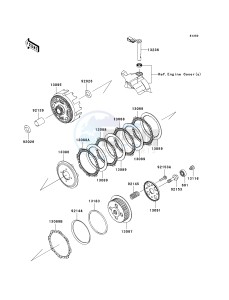 KLX 140 A [KLX140] (A8F-A9FA) A9F drawing CLUTCH