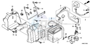 TRX680FAG Wave 110 - AFS110 UK - (E) drawing BATTERY