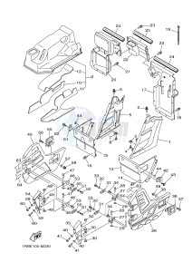 YXR700F YXR7FD RHINO 700 (1RBE 1RBF 1RBG 1RBH) drawing SIDE COVER