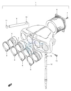 GSX750F (E4) drawing AIR CLEANER