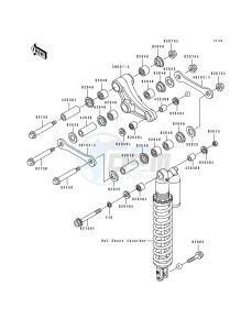 KX 125 H [KX125] (H1-H2) [KX125] drawing SUSPENSION