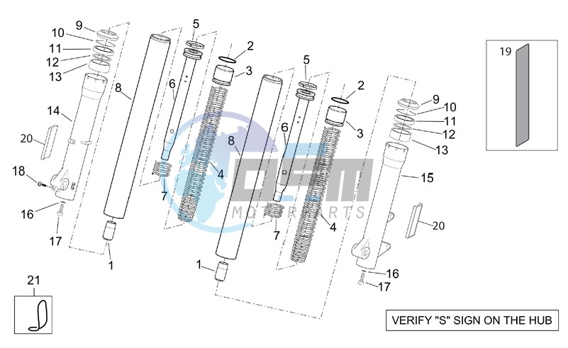 Showa front fork - Hubs sleeves