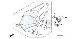 VFR1200FD VFR1200F UK - (E) drawing SEAT