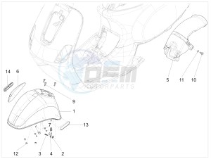 LXV 150 (NAFTA) drawing Wheel huosing - Mudguard