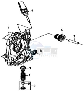 FIDDLE III 50 L6 drawing CRANKCASE RIGHT / START MOTOR