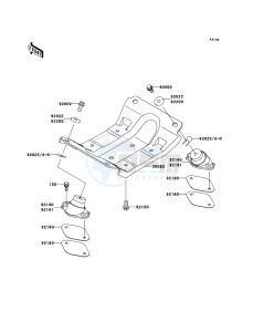 JET SKI 800 SX-R JS800A9F EU drawing Engine Mount