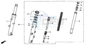 NSS250A JAZZ drawing FRONT FORK